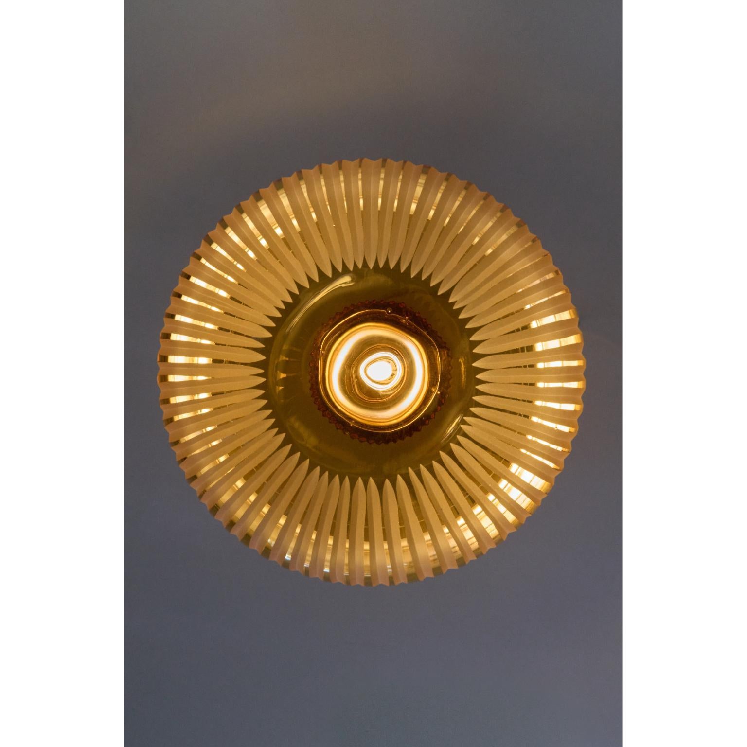 Pure Crystal Glass Nina Amber and Grande Table Lamp by Studio Bojola In New Condition For Sale In Geneve, CH
