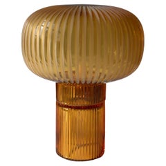 Pure Crystal Glass Nina Amber and Grande Table Lamp by Studio Bojola