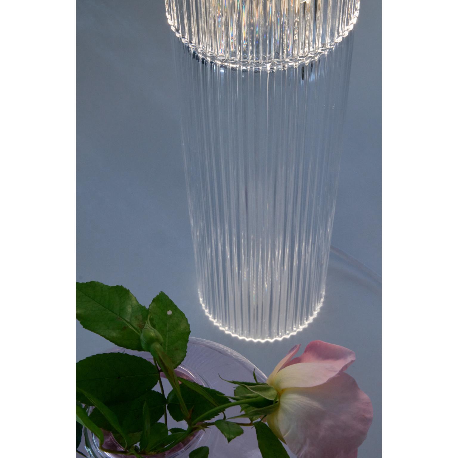 Contemporary Pure Crystal Glass Onna Clear Piccolo Table Lamp by Studio Bojola For Sale