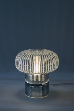Pure Crystal Glass Tello Clear and Piccolo Table Lamp by Studio Bojola