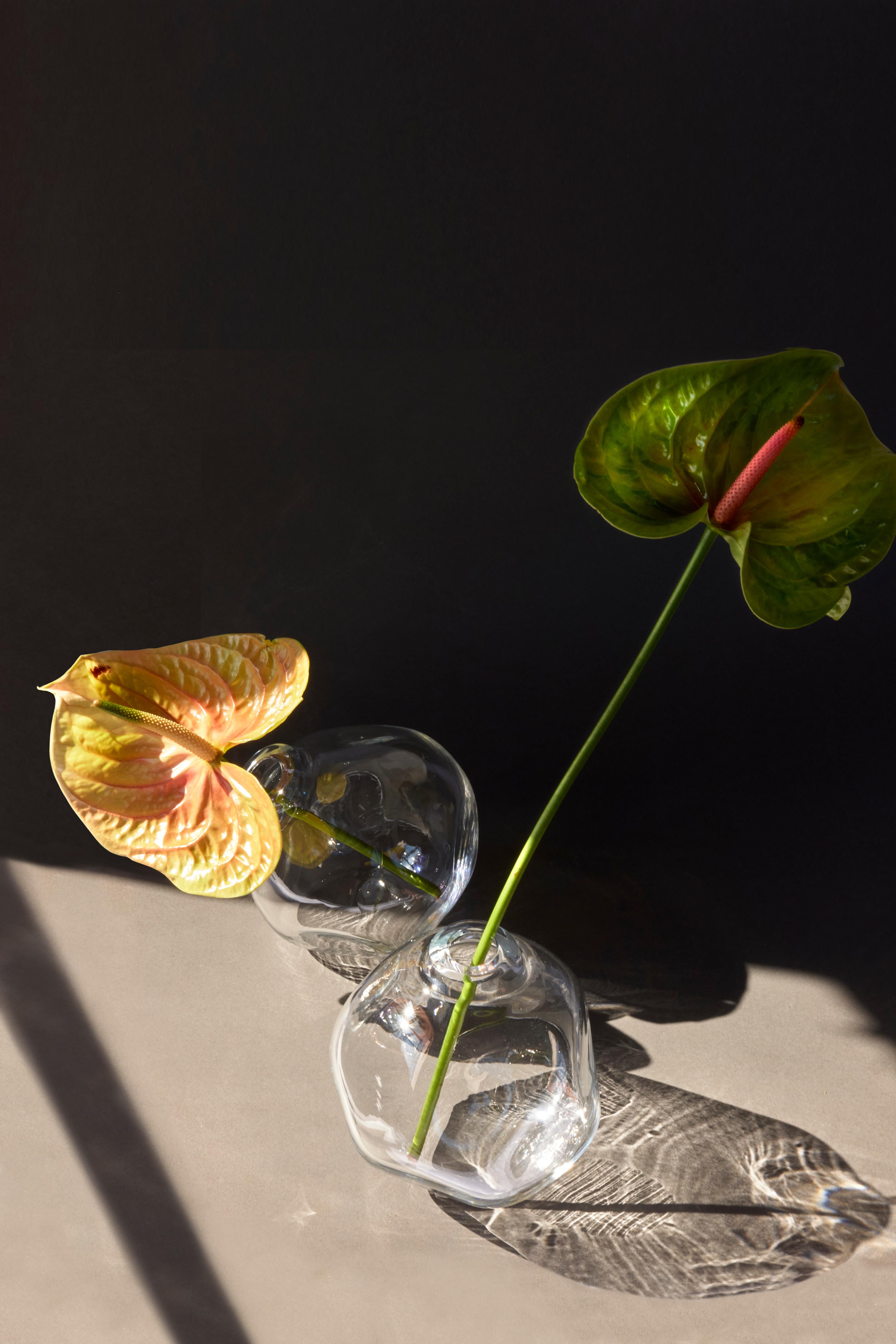 Pure Crystal Nuvola Vase by Studio Bojola
Dimensions: D 18 x H 18 cm
Materials: Pure crystal. Colour: Clear. 
Weight: 1 kg. 

The Nuvola piece can serve both as a sculptural crystal object and a flower vase. Each Nuvola is made perfectly round and