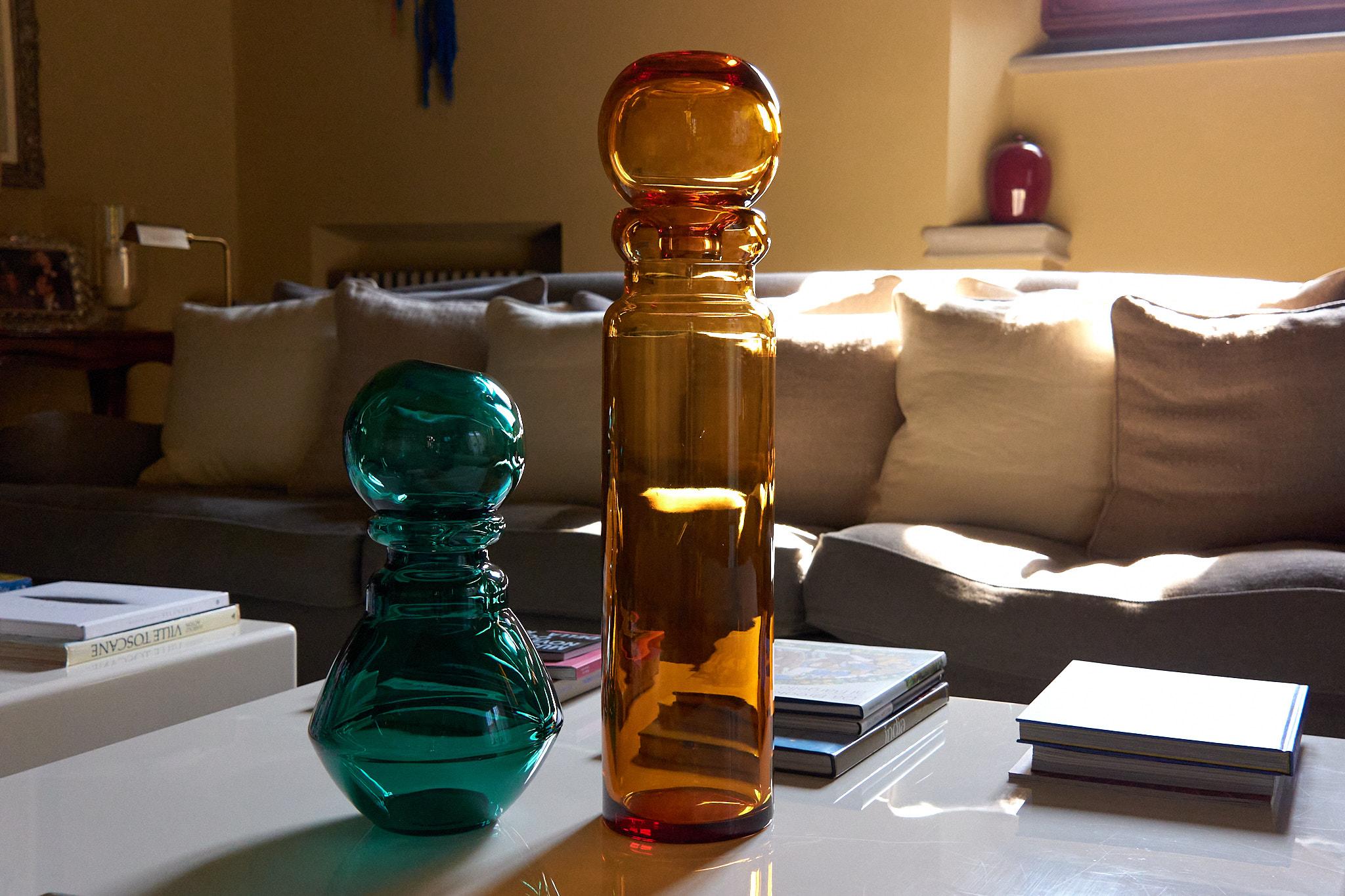 Italian Pure Crystal Saturno & Saturnino Vase by Studio Bojola For Sale