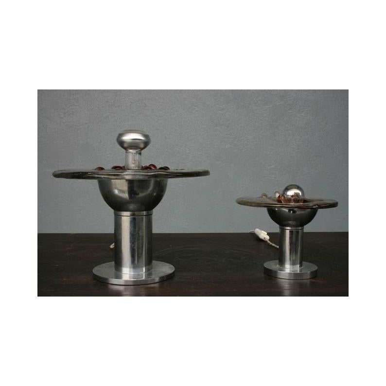 Coppia di lampade in vetro Pure Design 1970 False in vendita 1