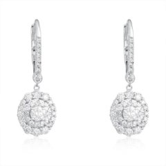 Boucles d'oreilles pendantes en or jaune 14K (ou 18k sur demande) avec diamant pur