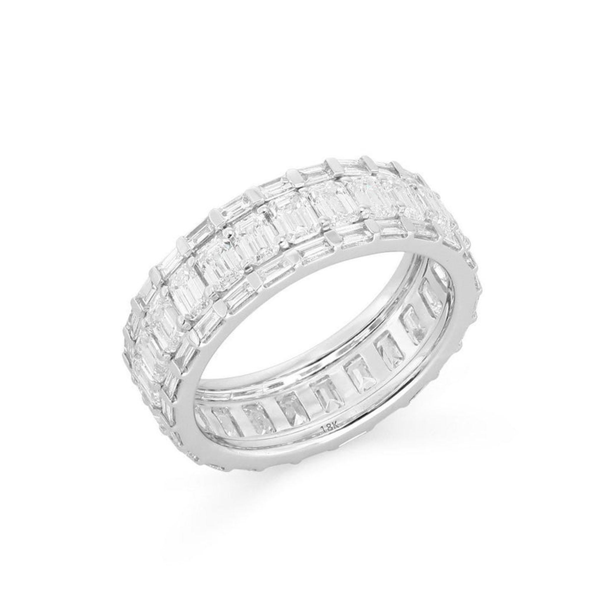 in vendita:  Anello Eternità con Diamante Baguette in Oro Bianco 18 carati Pure Essence 4