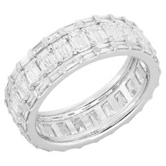 Pure Essence Baguette 18k White Gold Diamond Eternity Ring