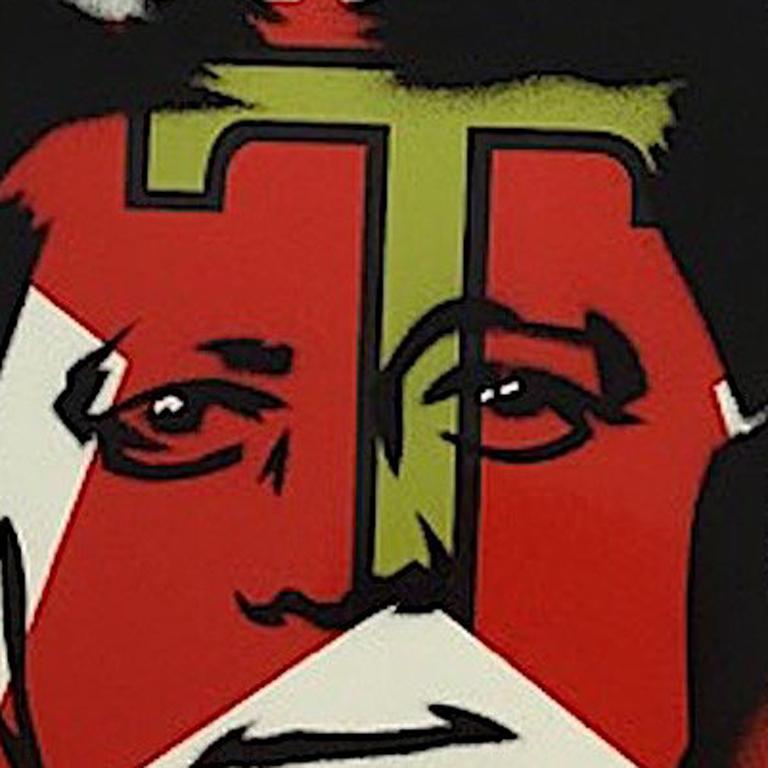 JFK - on actual metal sign - Pop Art Mixed Media Art by Pure Evil