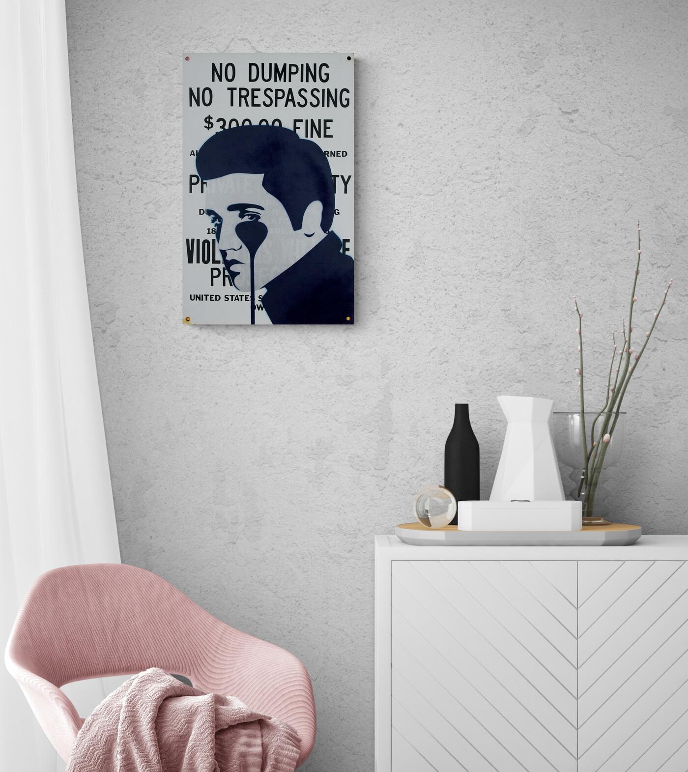 PURE EVIL - 300$ FINE Pure Elvis Presley UNIQUE work Urban Pop Art Hollywood 5