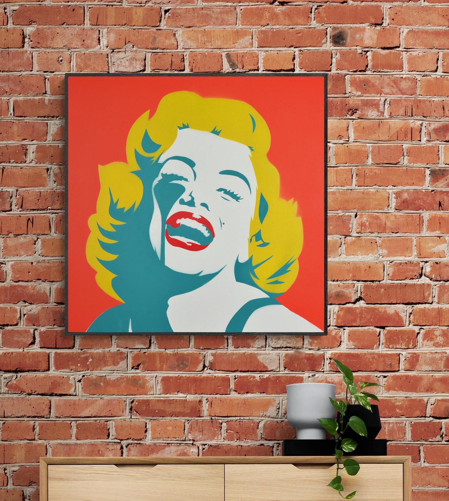 Screaming Marilyn - Green Goddess (Canvas)
Date of creation: 2018
Medium: Spray paint & stencil on canvas
Edition: Unique work, numbered 1/1
Size: 76 x 76 cm
Observations:
This 