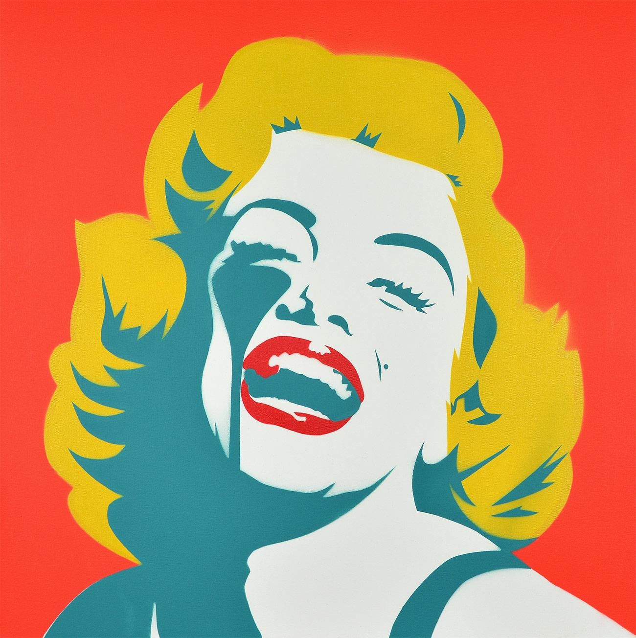 Pure Evil Portrait Painting - PURE EVIL: Screaming Marilyn Monroe CANVAS - Street art, Pop Art
