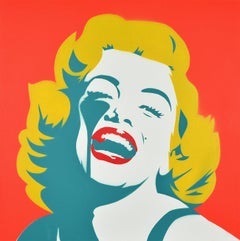 PURE EVIL: Schillernde Marilyn Monroe Einzigartige Leinwand - Street Art, Pop Art
