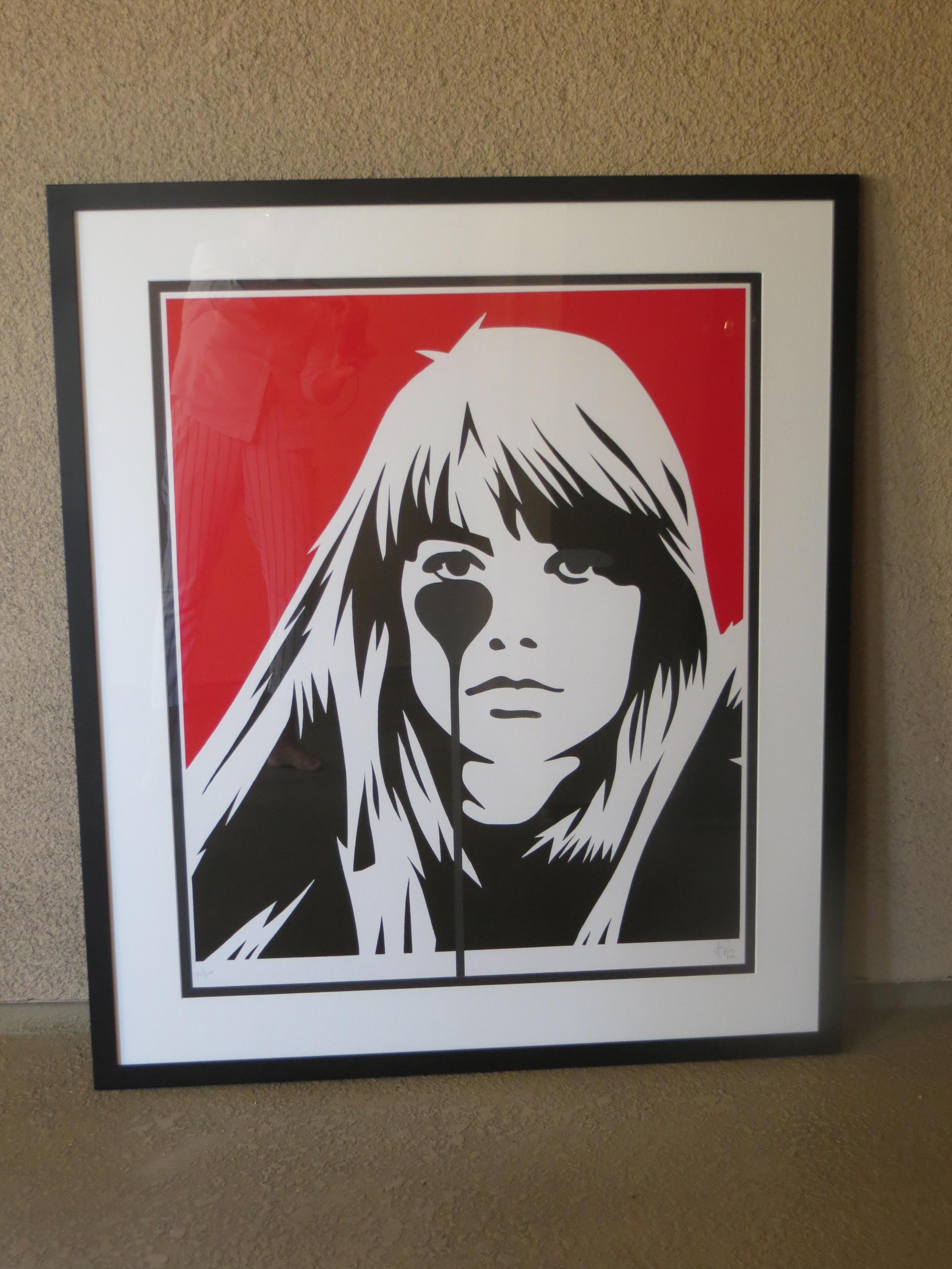 Francoise Hardy After Pure Evil lithograph numbered and signed 5