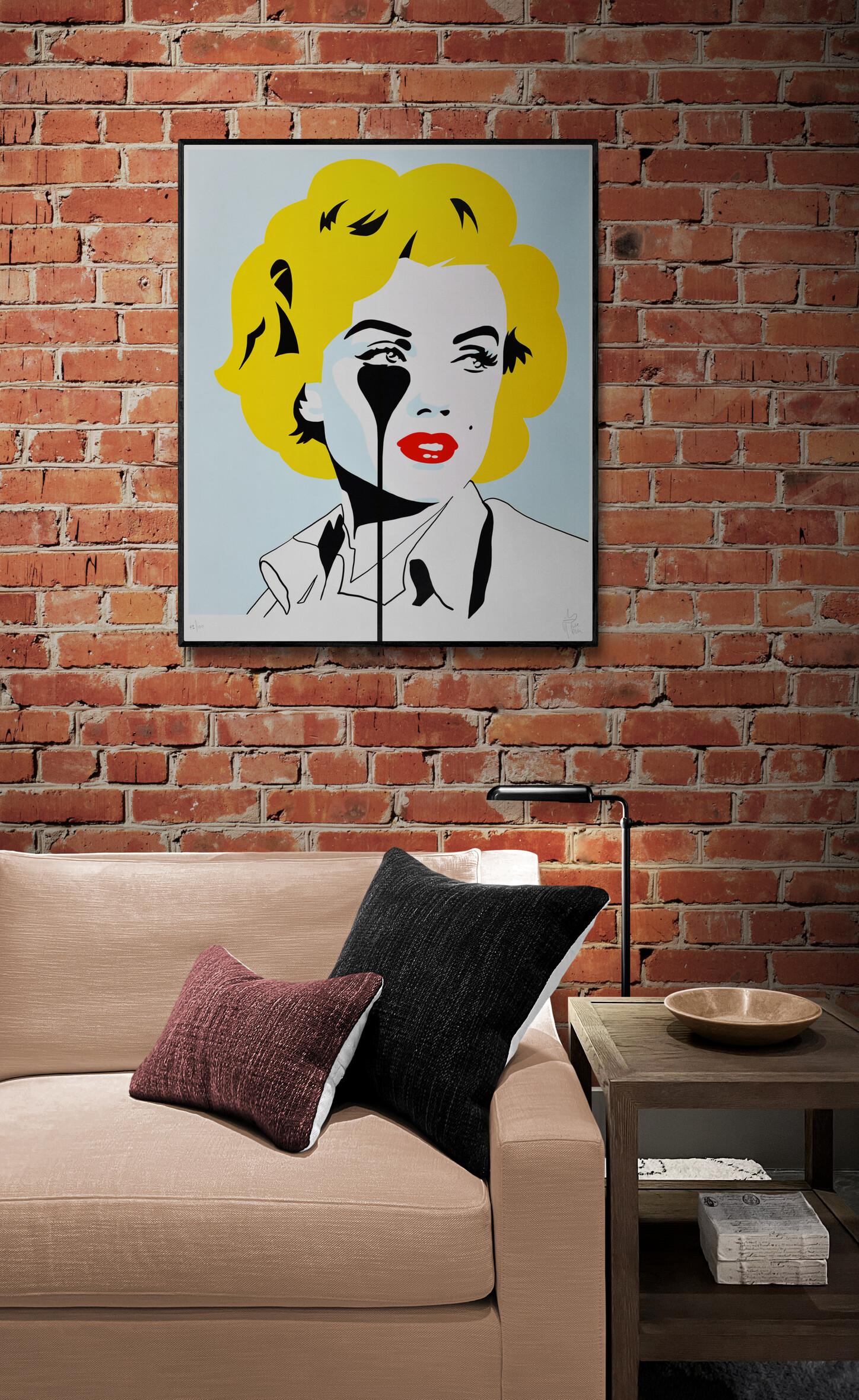 PURE EVIL - Marilyn Monroe di Arthur Miller Street Urban Pop Graffiti Hollywood UK - Print di Pure Evil