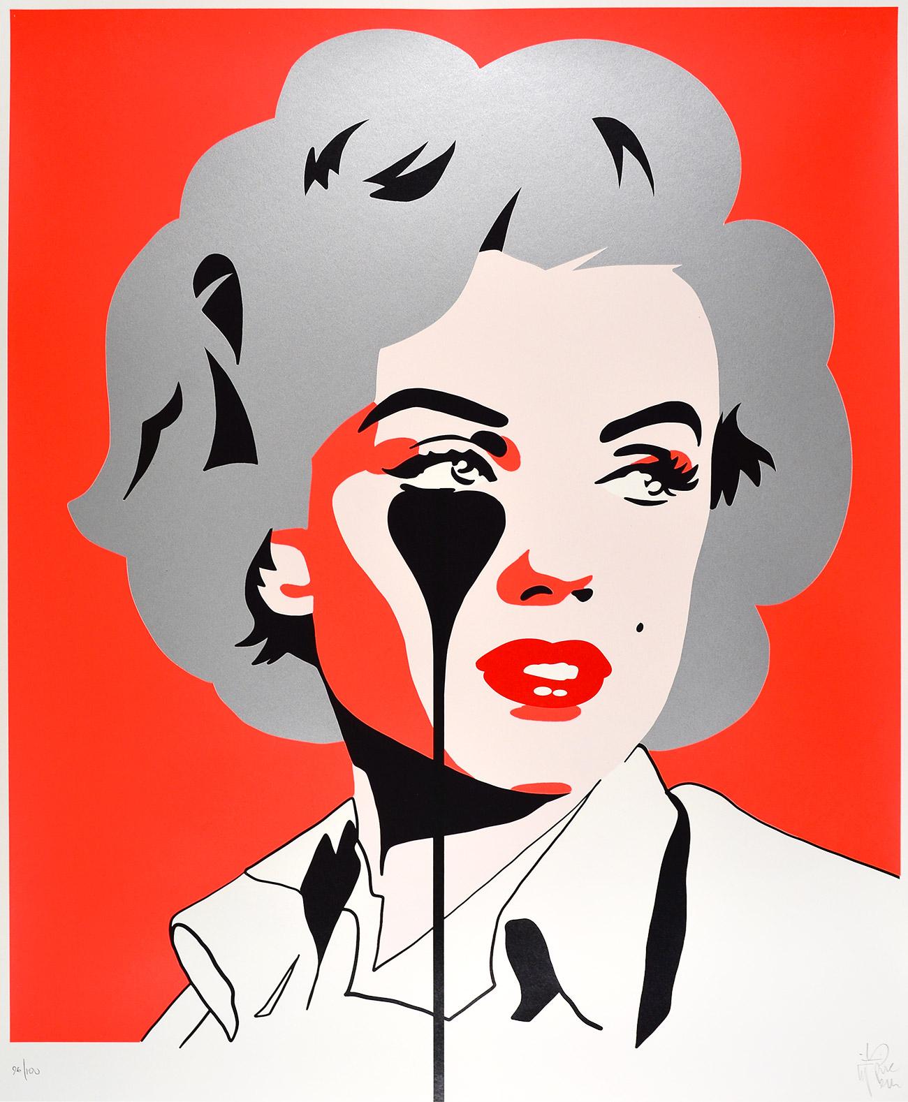 PURE EVIL - Marilyn Monroe di Arthur Miller Street Urban Pop Graffiti Hollywood UK