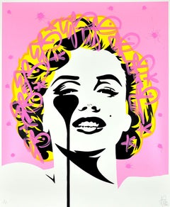 PURE EVIL : Je rêve de Marilyn Monroe. Impression murale unique à la main Street:: Pop Art