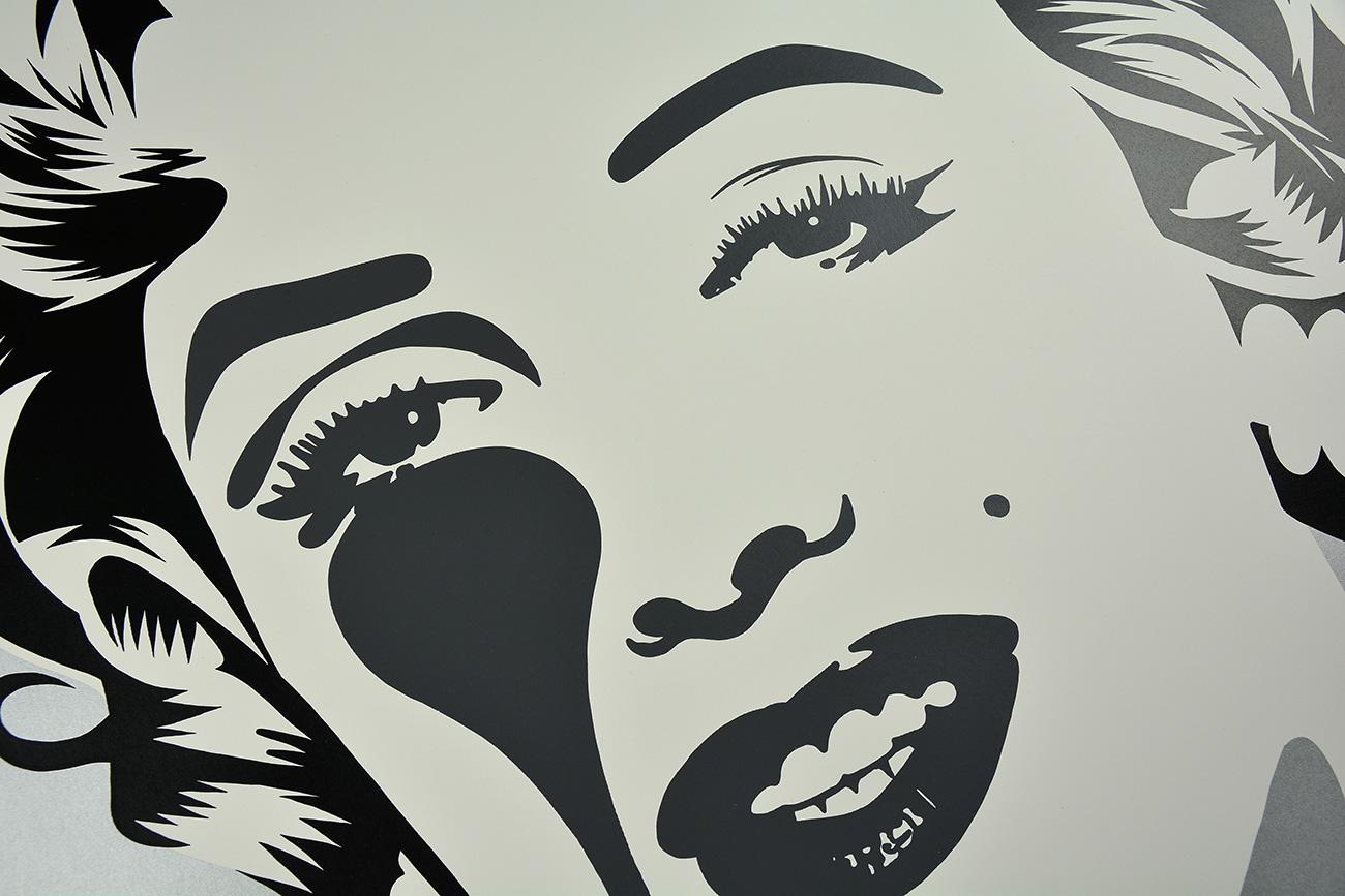 PURE EVIL - MARILYN MONROE CLÁSICO NEGRO Callejero Urbano Pop Graffiti Hollywood UK - Print Arte pop de Pure Evil