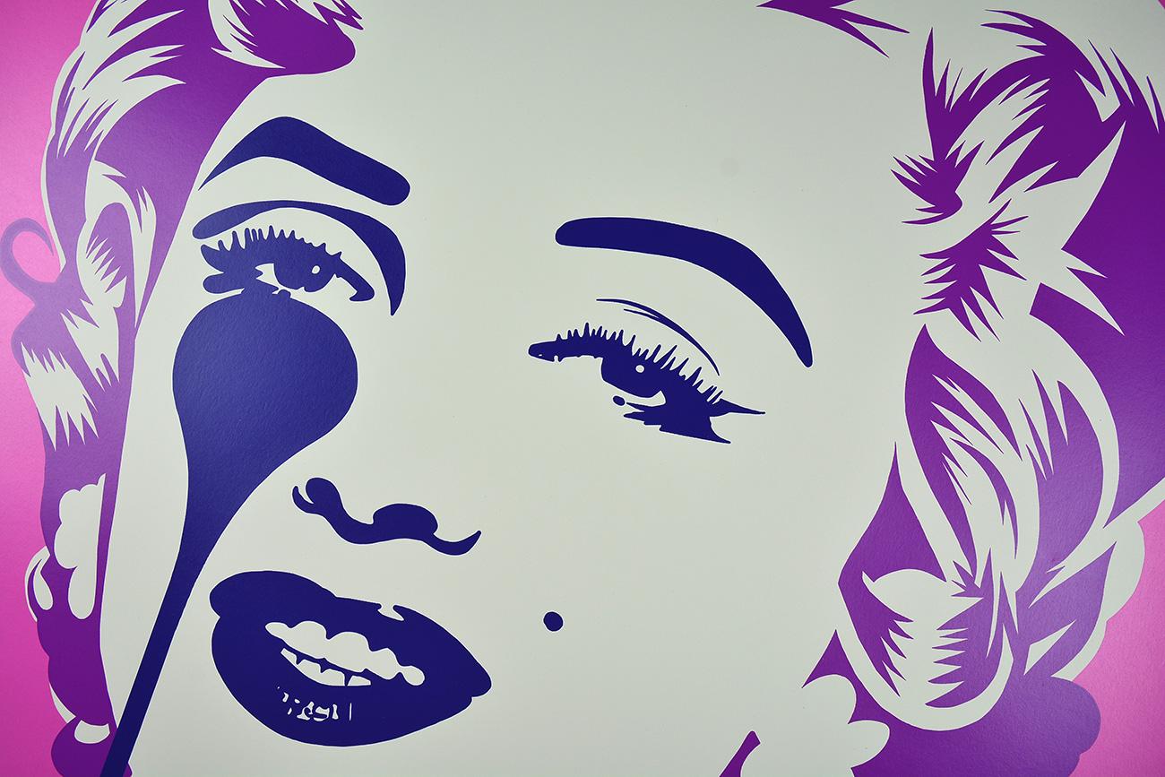 PURE EVIL: MARILYN MONROE Limited Edition screen-print Street Art, Pop Art - Print by Pure Evil