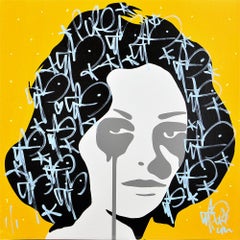 PURE EVIL LA PESADILLA DE RICHARD BURTON Graffiti callejero único Arte pop Liz Taylor