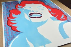 PURE EVIL: Screaming Marilyn Monroe. Unique hand finished print. Street, Pop Art