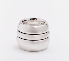 Pure Form 01 Anello modulare a tre elementi in argento sterling 925 di KARNEEVAL
