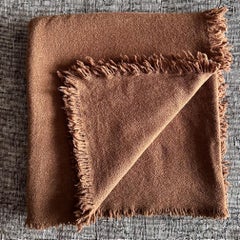 Pure French Virgin Wool Throw in Havane