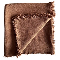 Pure French Virgin Wool Throw in Havane