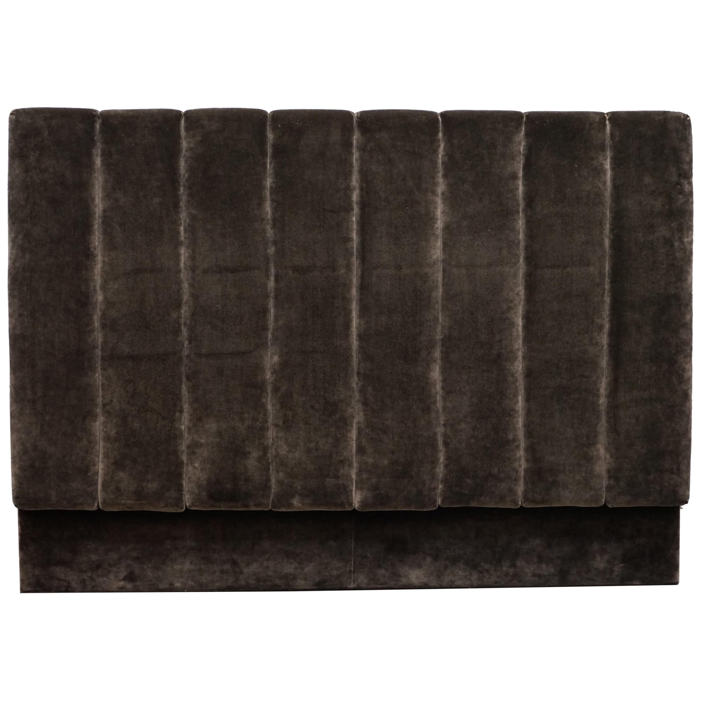 Pure Luxury Silk Velvey Upholstered Ralph Lauren Fluted King Size Headboard