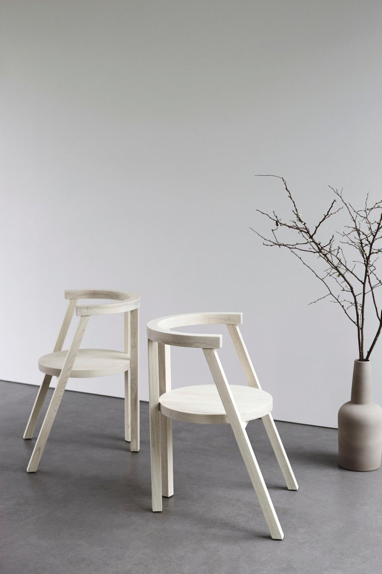 Pure Minimalist Bleached Ash Dining Chair or Side Chair by Amee Allsop