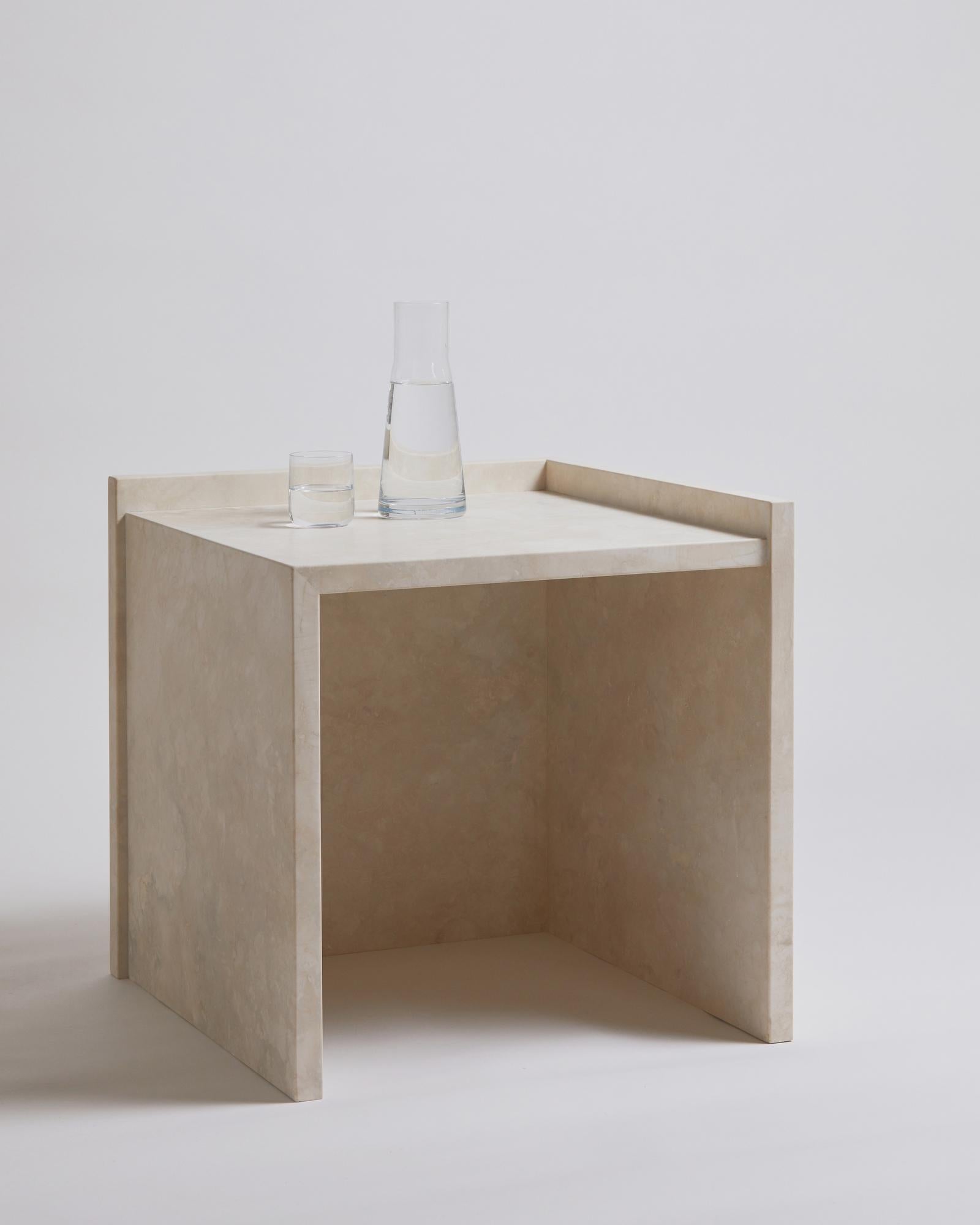 Contemporary Nº 112 Travertine Side Table Set by Amee Allsop For Sale