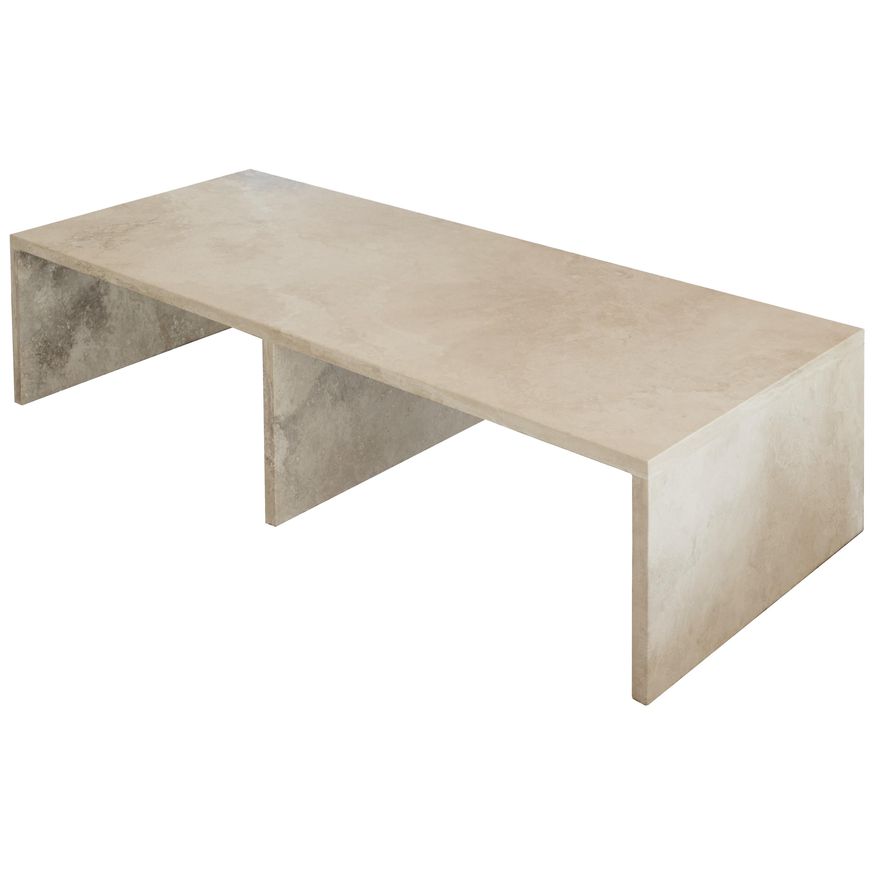 AA106.1 Travertine Coffee Table by Amee Allsop
