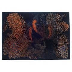 Pure New Wool Velvet Woolmark labelled Rug France 1970s
