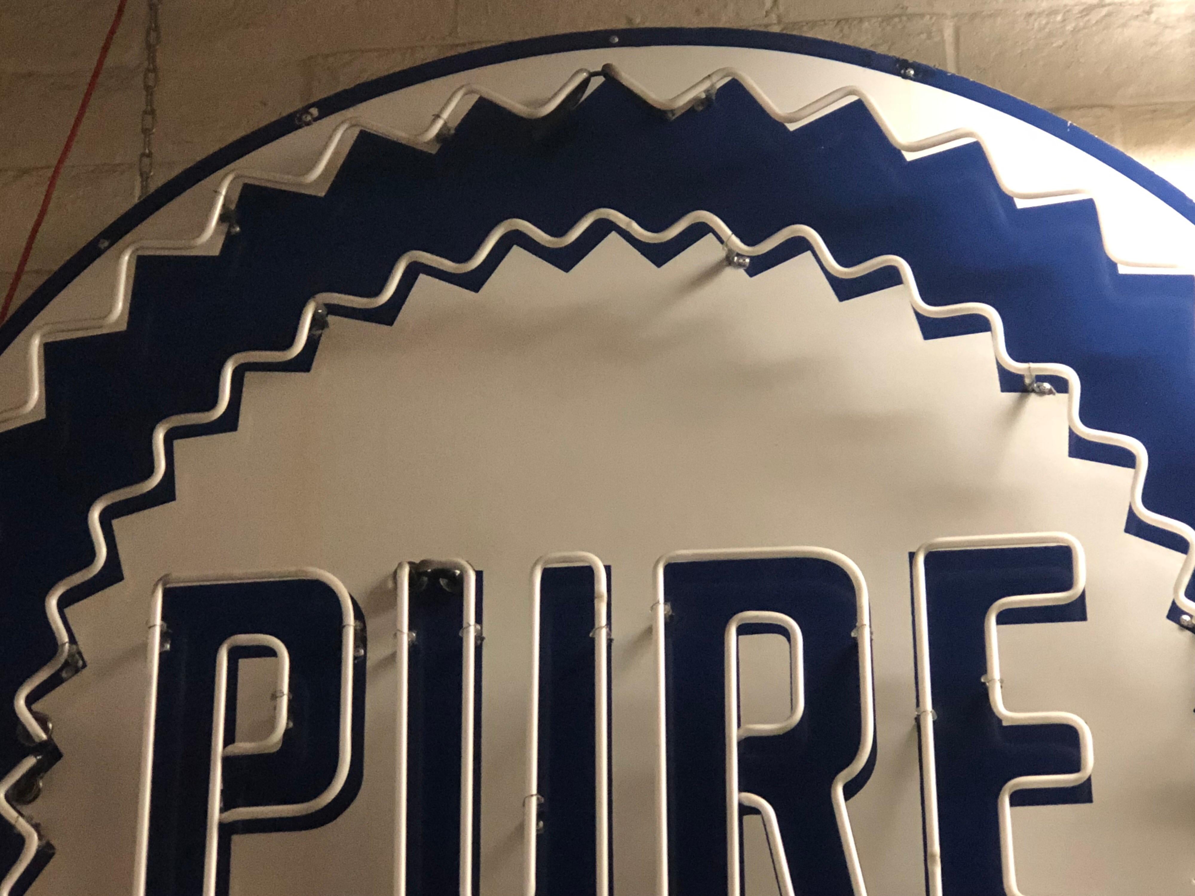 Pure Oil Animated Neon Sign, 1950s For Sale 5