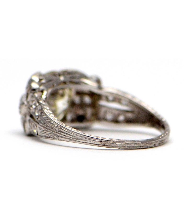Pure Platinum 1.77 Carat Diamond Antique Ring 3.5 Grams at 1stDibs | 3. ...