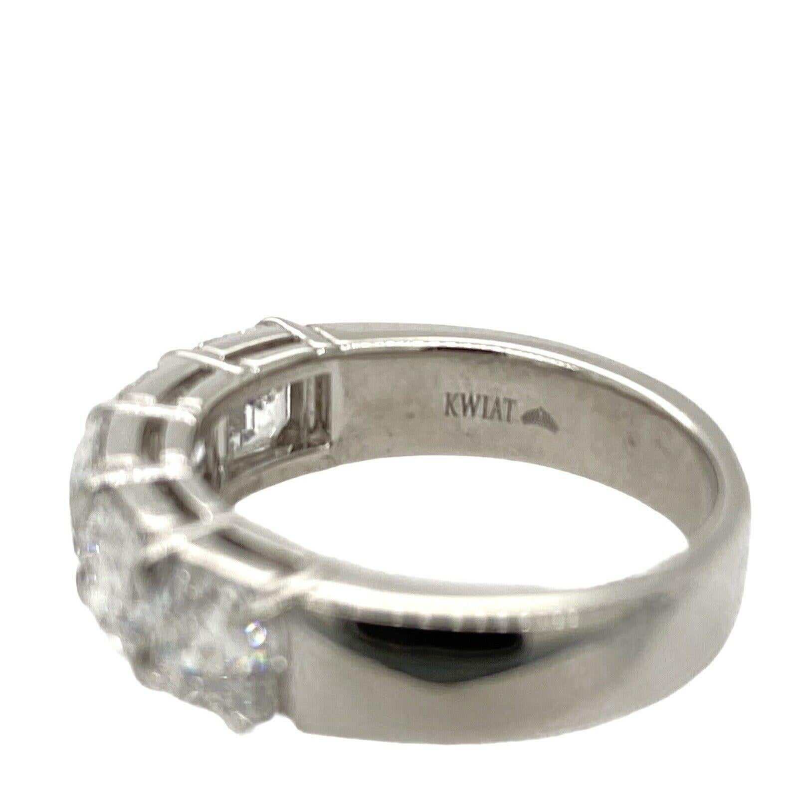 Pure Platinum Kwiat 5 Diamond Band Natural Asscher Cut Diamonds 2.60Cttw All GIA 1