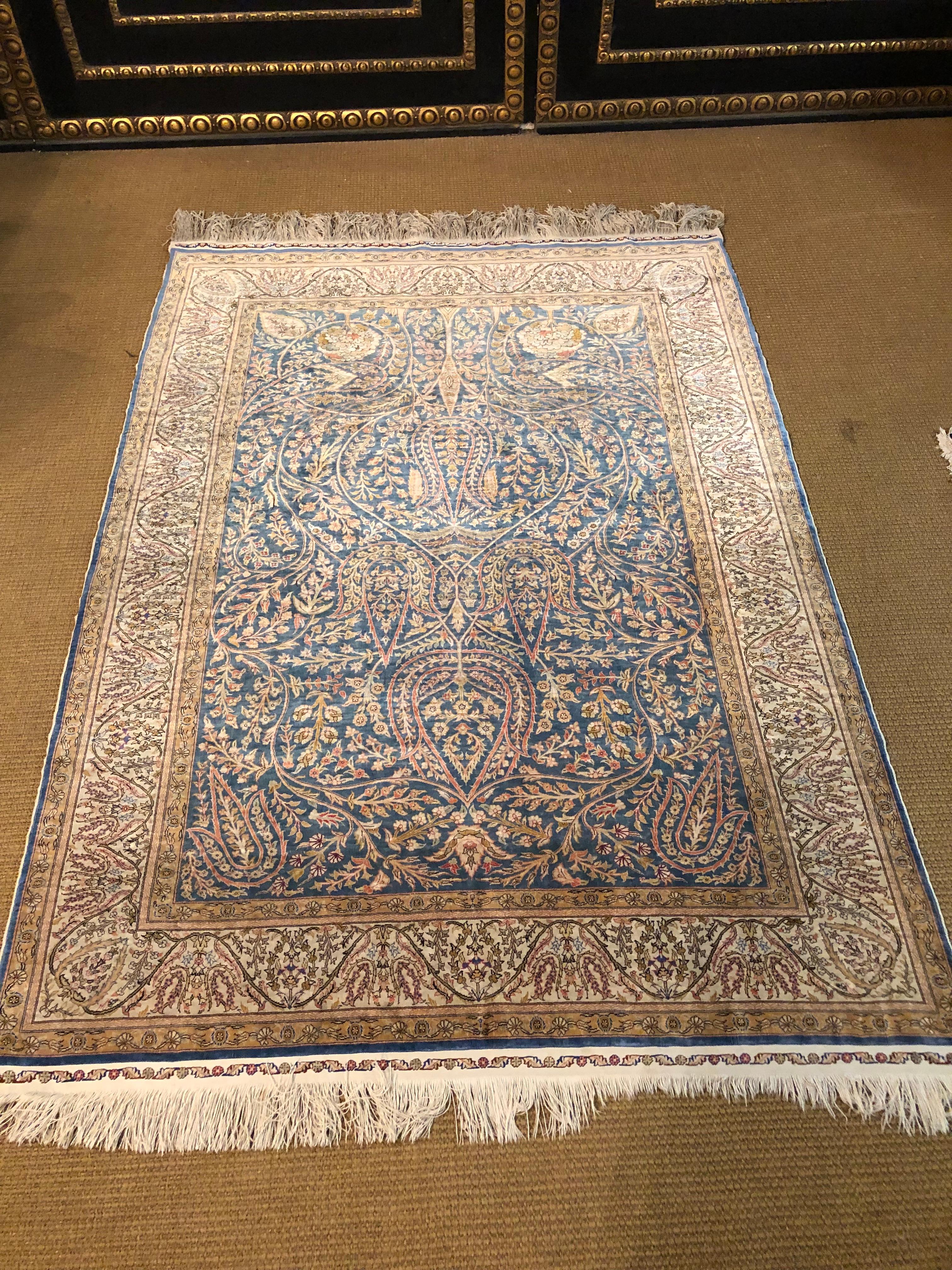 Pure Silk Carpet Region Hereke Turkey with Certificate 4