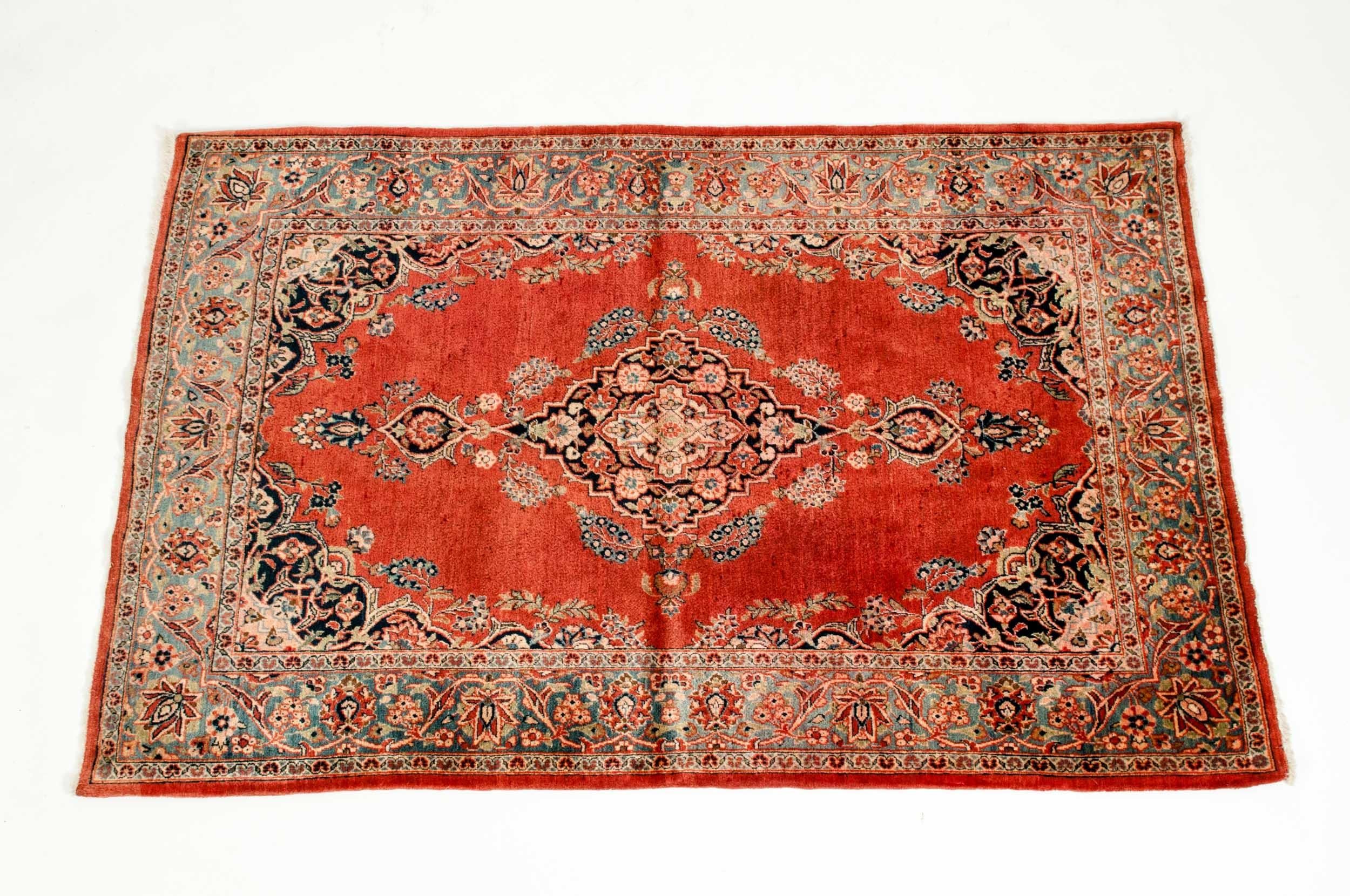 Pure Silk Hand Knotted Persian Area Rug In Excellent Condition In Tarry Town, NY