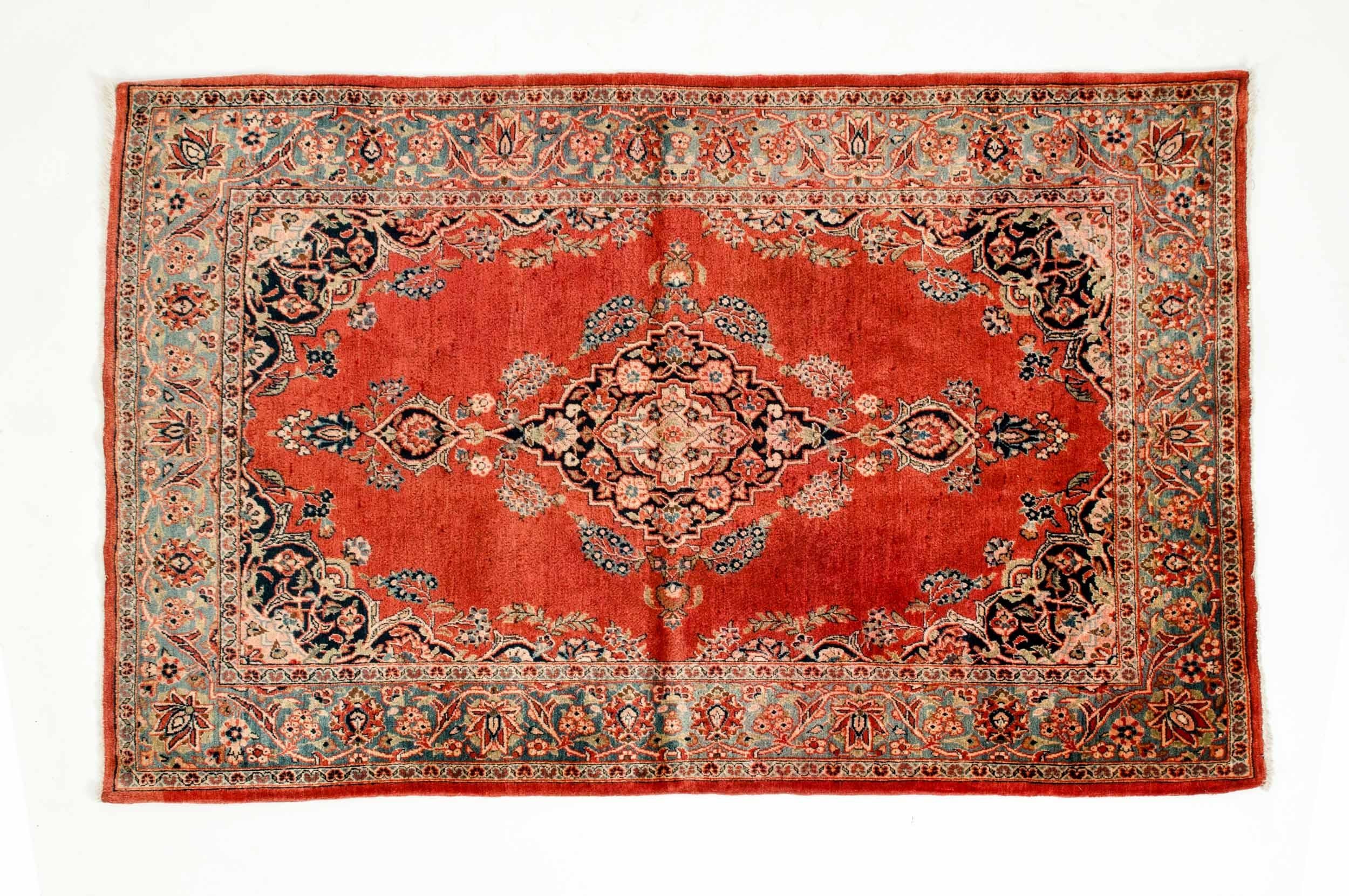 Pure Silk Hand Knotted Persian Area Rug 2