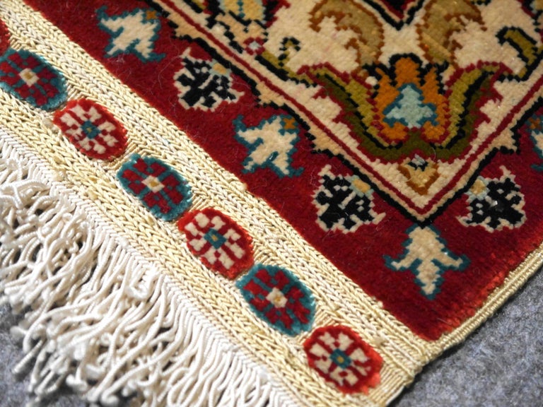 Pure Silk Hereke Ozipek Turkish Rug Signed For Sale at 1stDibs