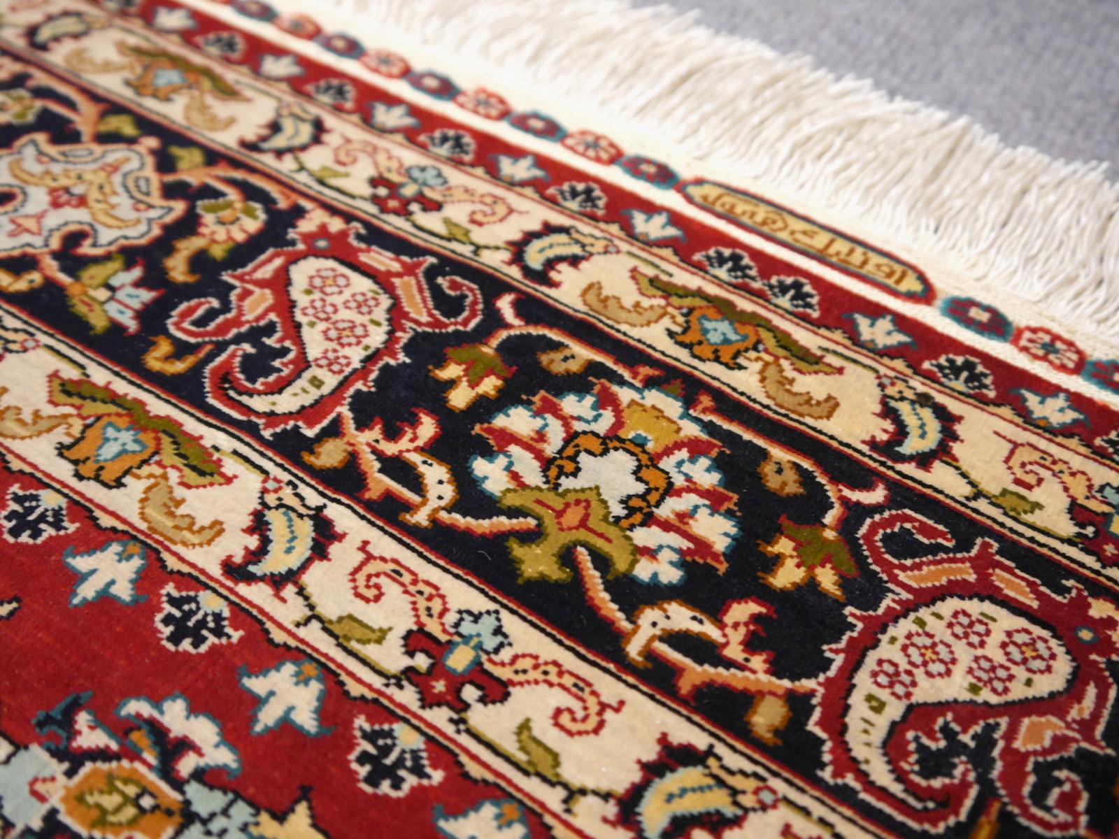 20th Century Pure Silk Hereke Ozipek Turkish Rug Signed For Sale