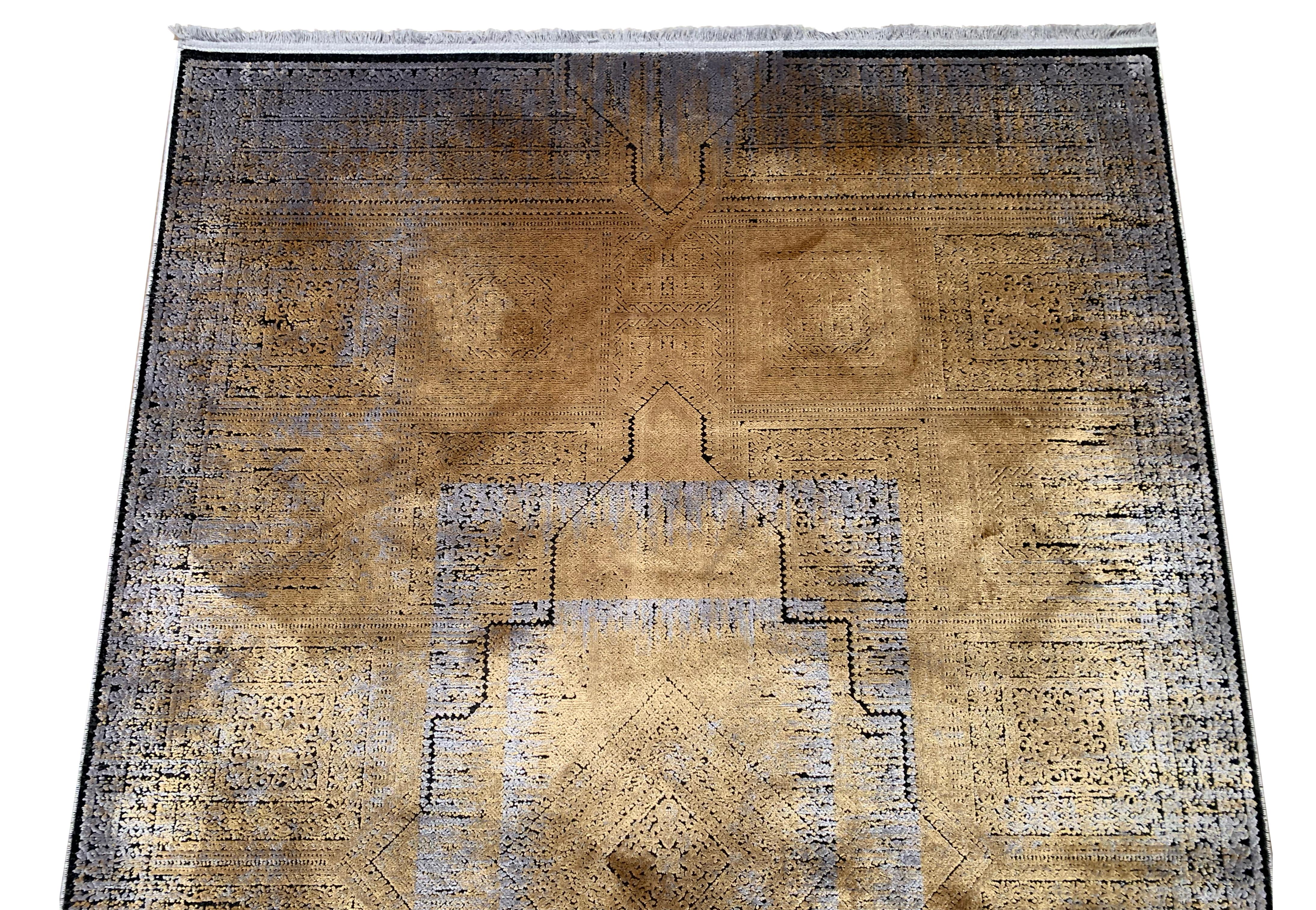 Oxidierter türkischer Teppich aus reiner Seide, 1000 KPSI im Zustand „Neu“ im Angebot in Laguna Hills, CA