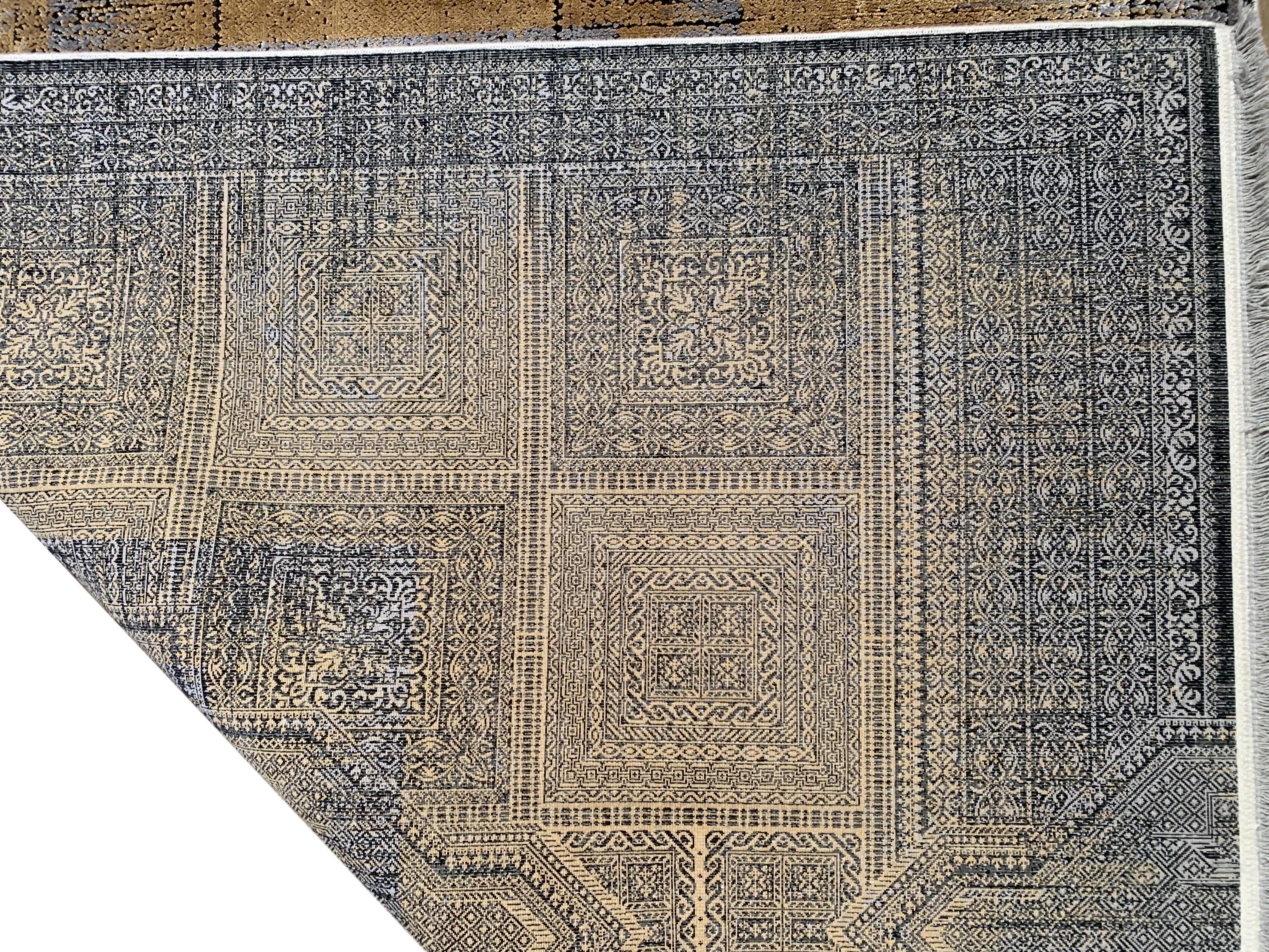 Oxidierter türkischer Teppich aus reiner Seide, 1000 KPSI im Angebot 1