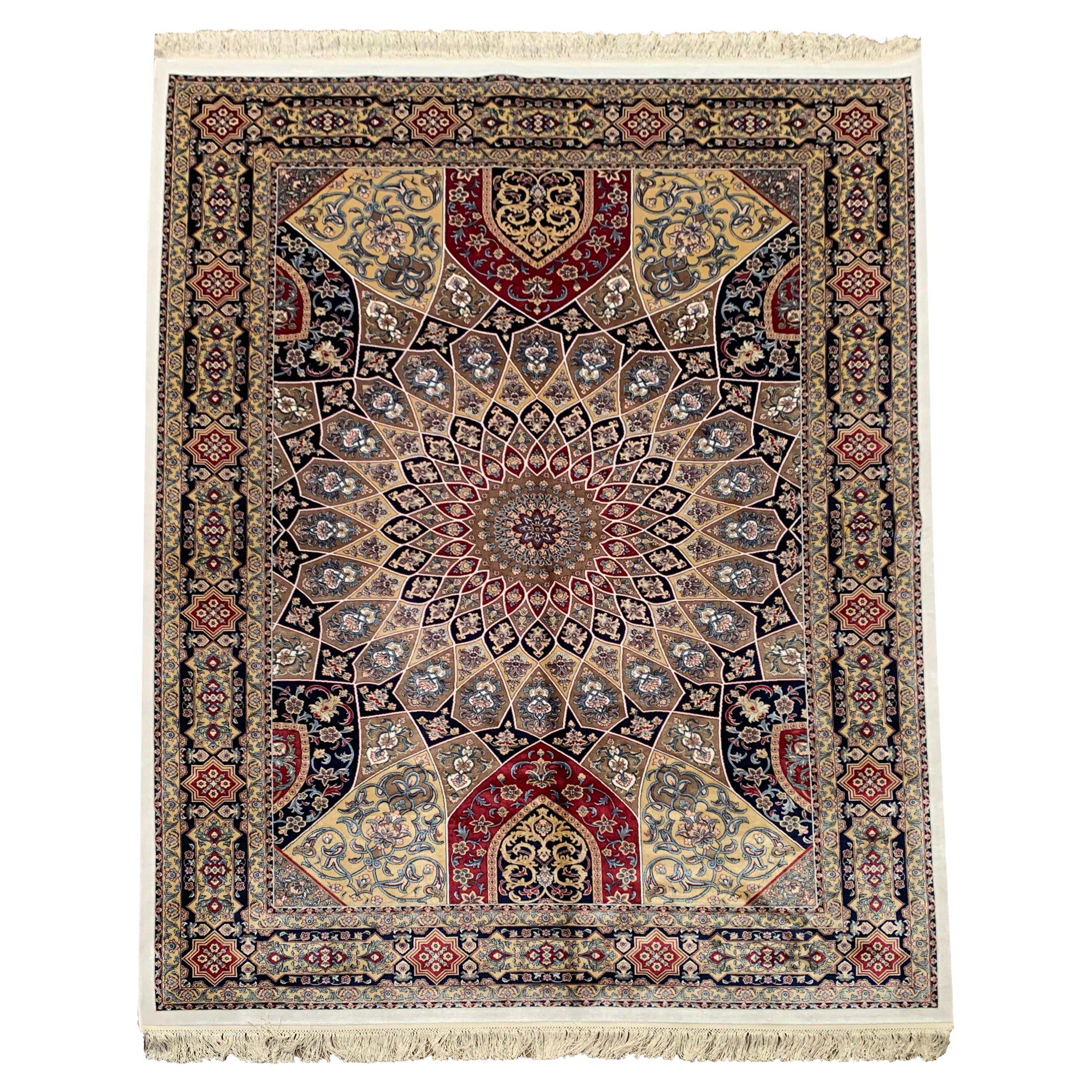 Türkischer Teppich aus reiner Seide, 1000 KPSI