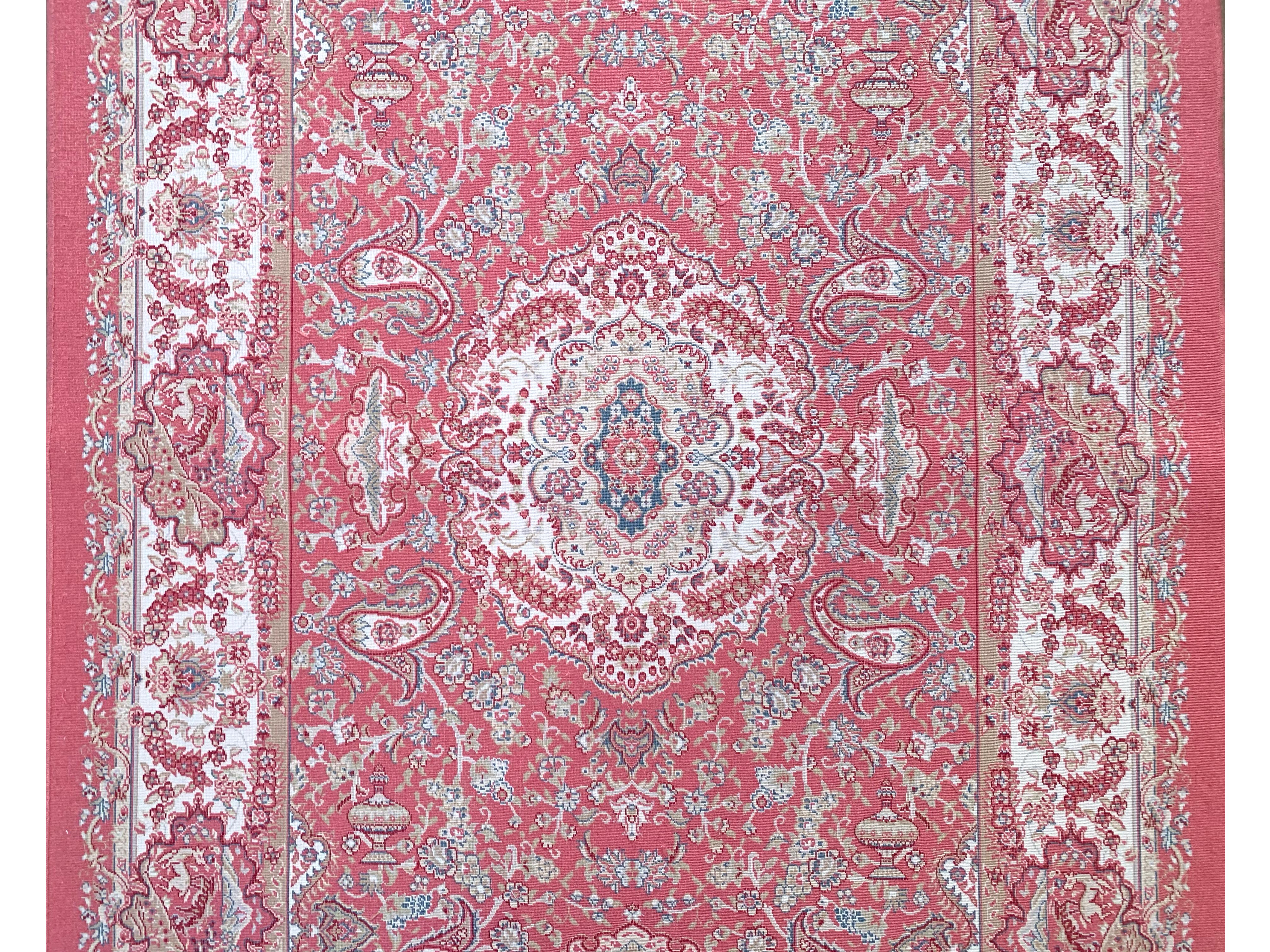 Pure Silk Turkish Tufted Rug In New Condition For Sale In Laguna Hills, CA