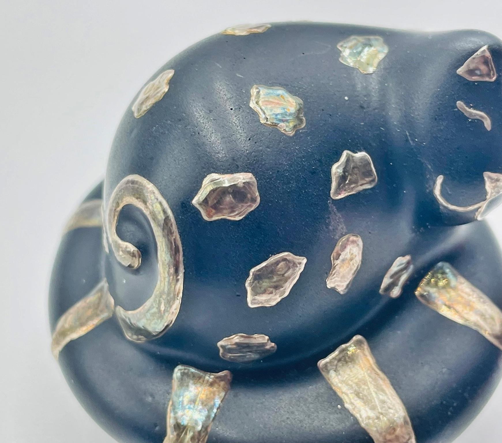 Salero y Pimentero Gato de Plata Pura y Porcelana de Emilia Castillo en venta 6