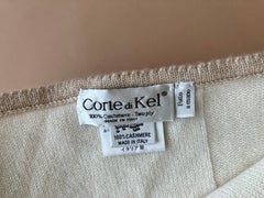 Pure White Cashmere Blanket by Corte di kel (Made in Perugia Italy,  190×150cm)