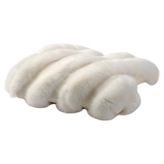 Pure Wool and Fox Fur Bed Runner by Muchi Decor, Made in Italy