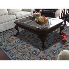 Pure Wool Arts & Crafts Tulip Design Hand Knotted Oriental Rug