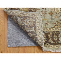 Pure Wool Hand Knotted Karajeh Design Square Oriental Rug