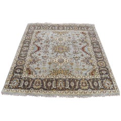 Pure Wool Hand Knotted Karajeh Design Square Oriental Rug