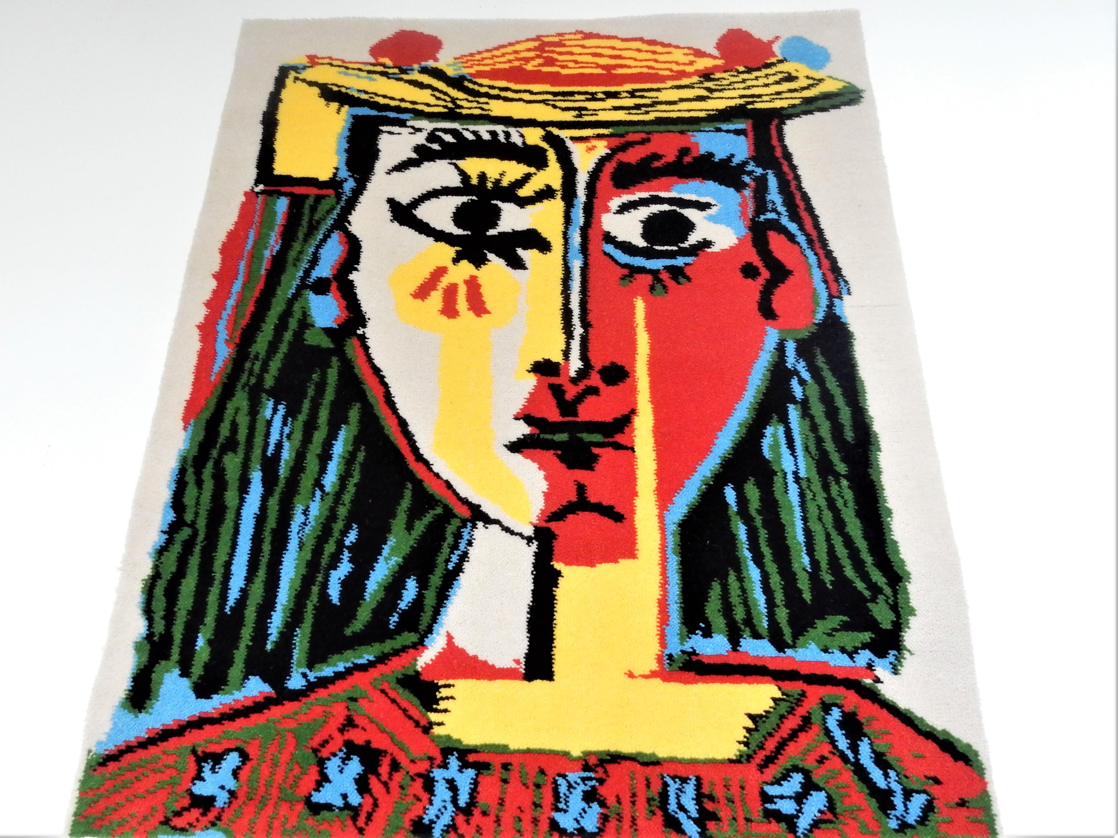 Pure Wool After Pablo Picasso Tapestry by Desso, the Netherlands In Good Condition In Steenwijk, NL